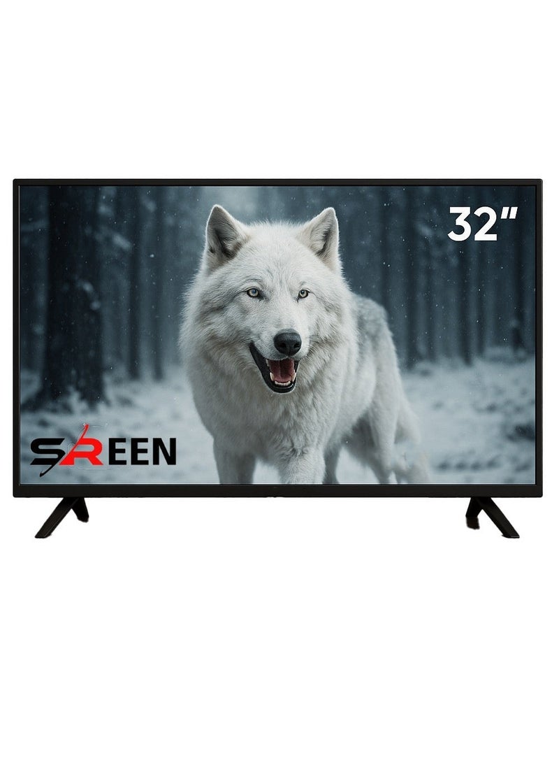 سرين تلفزيون SREEN عادي 32 بوصة فريملس HD أسود – SRET-323 - Image 2